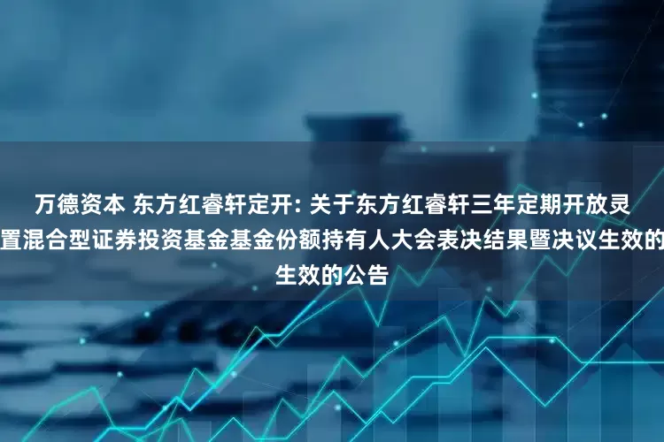 万德资本 东方红睿轩定开: 关于东方红睿轩三年定期开放灵活配置混合型证券投资基金基金份额持有人大会表决结果暨决议生效的公告